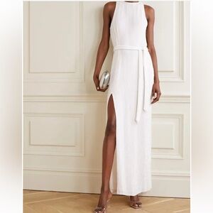 NWT Retrofete white sequin Tilly maxi dress